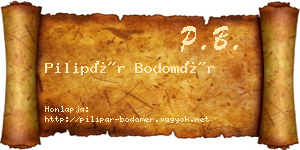 Pilipár Bodomér névjegykártya